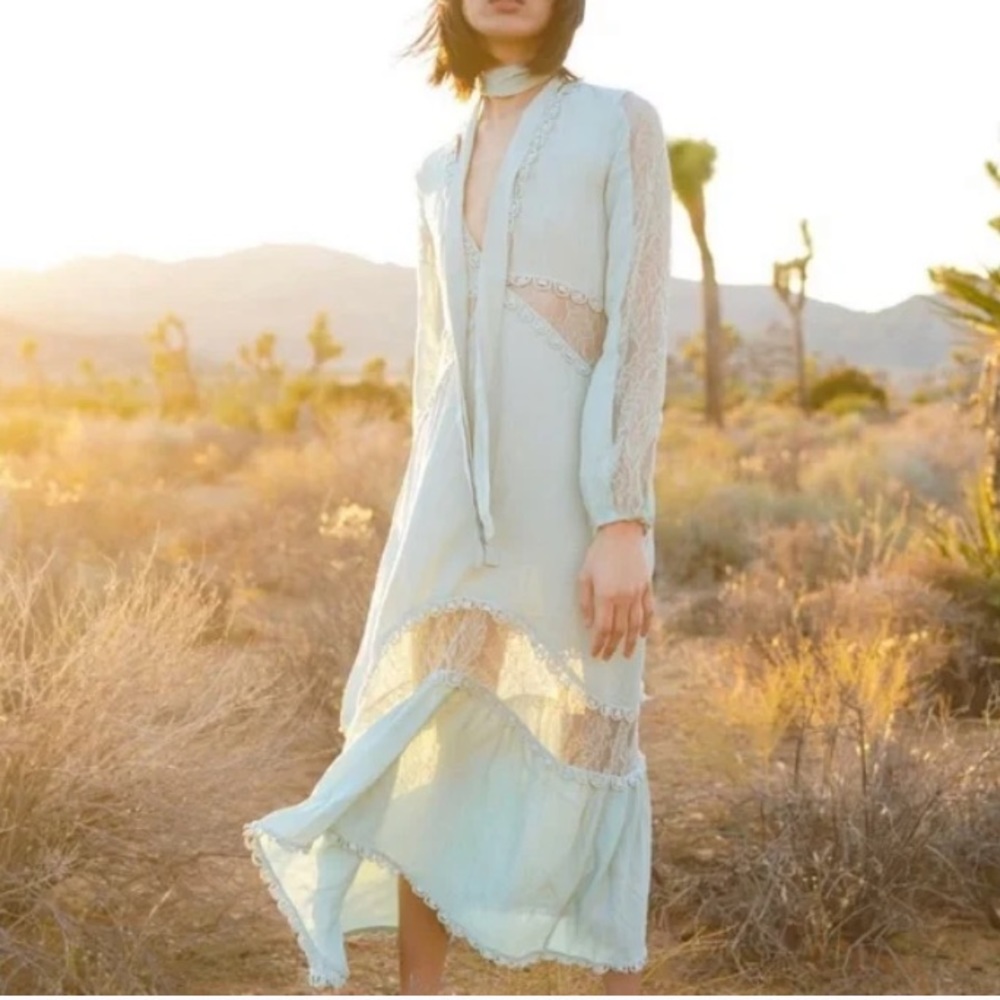 For Love & Lemons x Free People Lilou Midi Dress by For Love & Lemons - Small